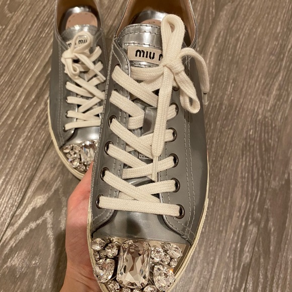 Miu Miu Rhinestone Sneakers - Picture 7 of 14